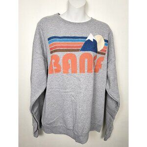 Trdmrk grey fleecy lined "Banff" crewneck sweater | Size XL